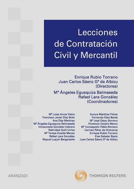 LECCIONES DE CONTRATACION CIVIL Y MERCANTIL | 9788499030708 | RUBIO TORRANO,ENRIQUE SAENZ GARCIA DE ALBIZU,JUAN CARLOS