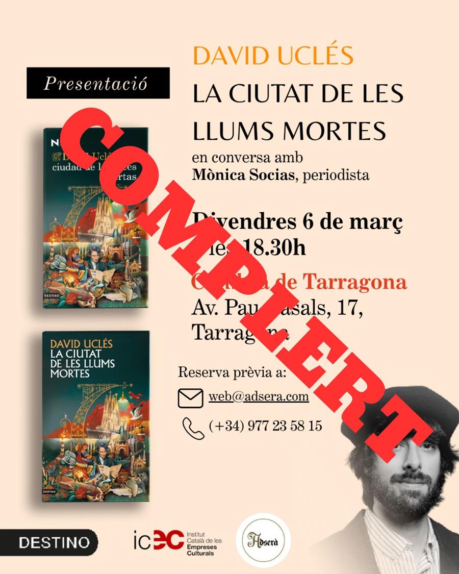 Presentació : La ciudad de las luces muertas de David Uclés Premi Nadal 2026 - 