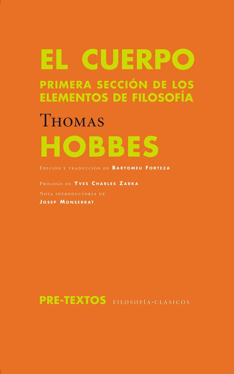 CUERPO. PRIMERA SECCION DE LOS ELEMENTOS DE FILOSOFIA | 9788492913404 | HOBBES,THOMAS