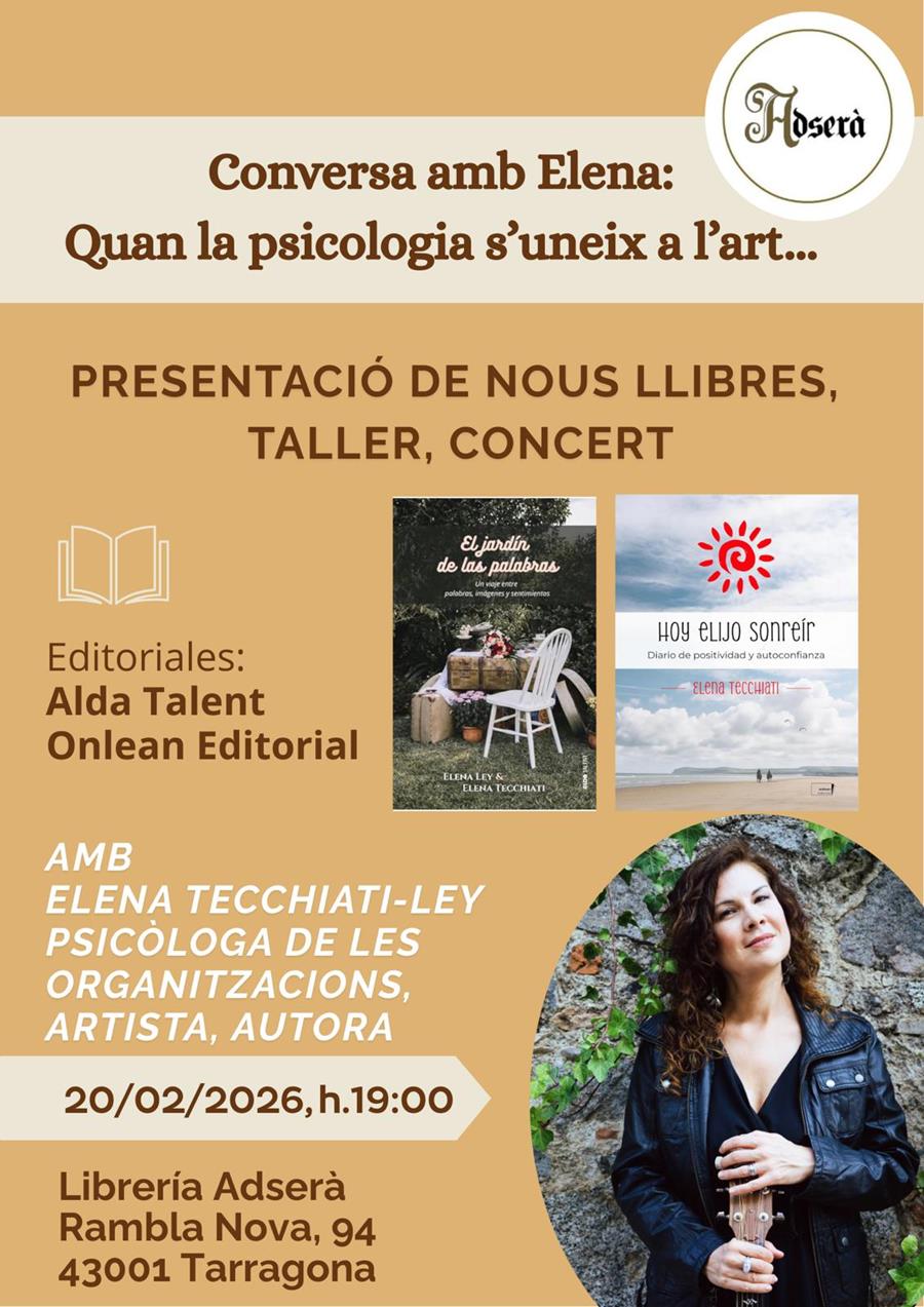 Conversa amb Elena Tecchiati i presentació dels seus nous llibres i concert - 