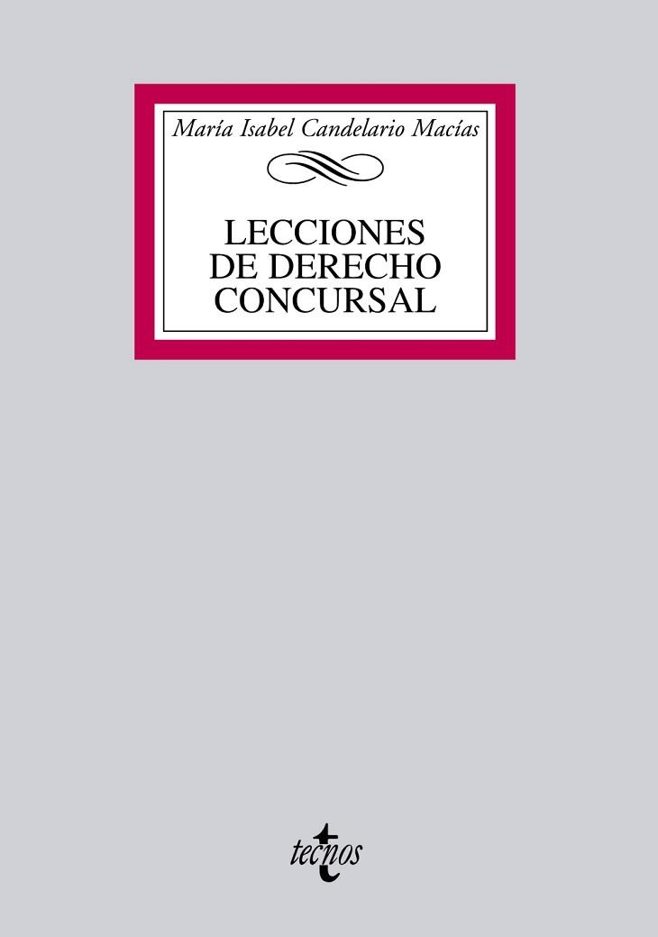 LECCIONES DE DERECHO CONCURSAL | 9788430954896 | CANDELARIO MACIAS,MARIA ISABEL