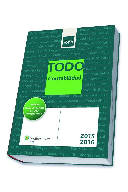 TODO CONTABILIDAD 2015-2016 | 9788499546537 | REDACCIÓN CISS