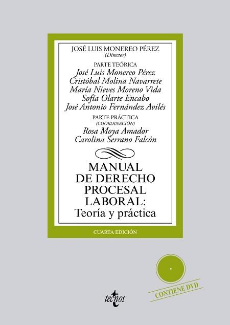 MANUAL DE DERECHO PROCESAL LABORAL: TEORIA Y PRACTICA | 9788430963089 | MOLINA NAVARRETE,CRISTOBA MONEREO PEREZ,JOSE LUIS OLARTE ENCABO,SOFIA FERNANDEZ AVILES,JOSE ANTONIO 