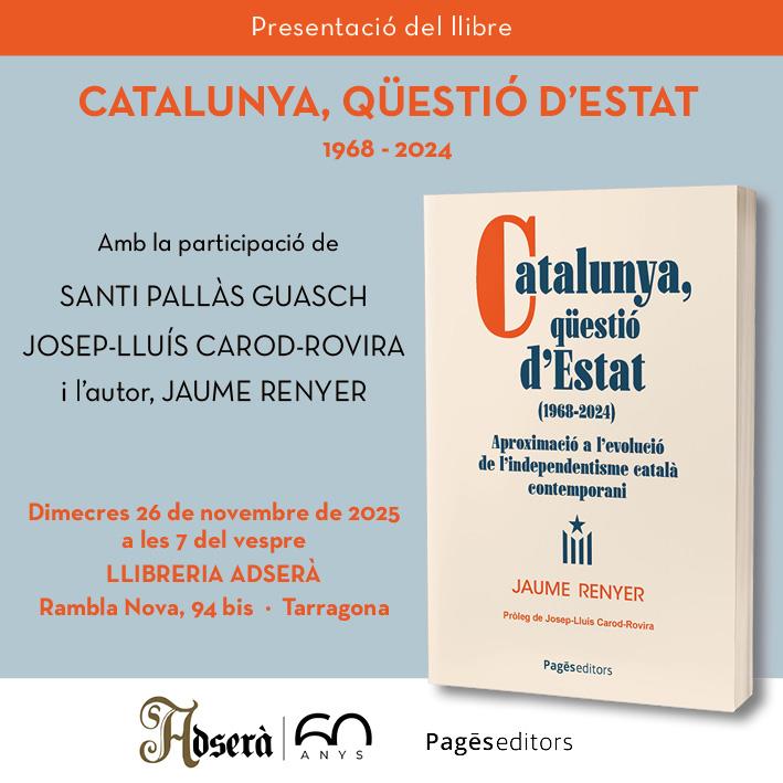 PRESENTACIÓ: Catalunya, qüestió d'estat de Jaume Renyer - 