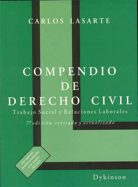 COMPENDIO DE DERECHO CIVIL. TRABAJO SOCIAL Y RELACIONES LABORALES | 9788498498349 | LASARTE ALVAREZ,CARLOS