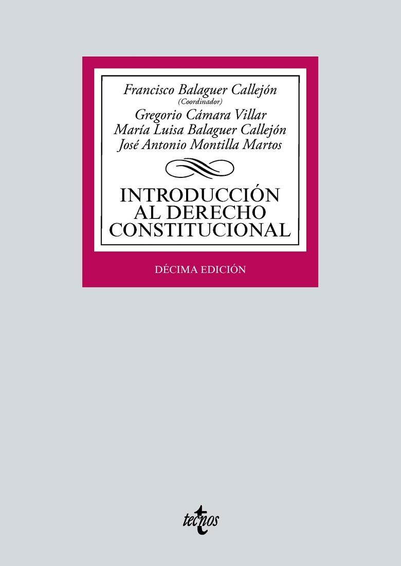 INTRODUCCIÓN AL DERECHO CONSTITUCIONAL | 9788430983001 | BALAGUER CALLEJÓN, FRANCISCO/CÁMARA VILLAR, GREGORIO/BALAGUER CALLEJÓN, MARÍA LUISA/MONTILLA MARTOS,