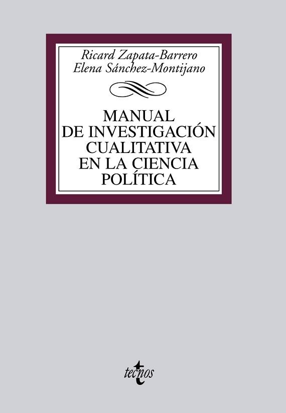 MANUAL DE INVESTIGACION CUALITATIVA EN LA CIENCIA POLITICA | 9788430952632 | ZAPATA-BARRERO,RICARD SANCHEZ-MONTIJANO,ELENA