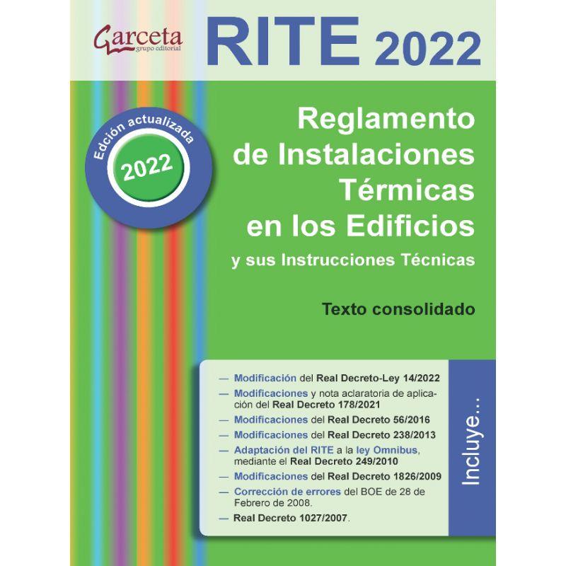 RITE 2022. REGLAMENTO DE INSTALACIONES TERMICAS EN LOS EDIFICIOS Y SUS INSTRUCCIONES TECNICAS | 9788419034168