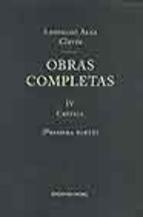 OBRAS COMPLETAS IV CRITICA (PRIMERA PARTE) | 9788484590538 | ALAS,LEOPOLDO(CLARIN)