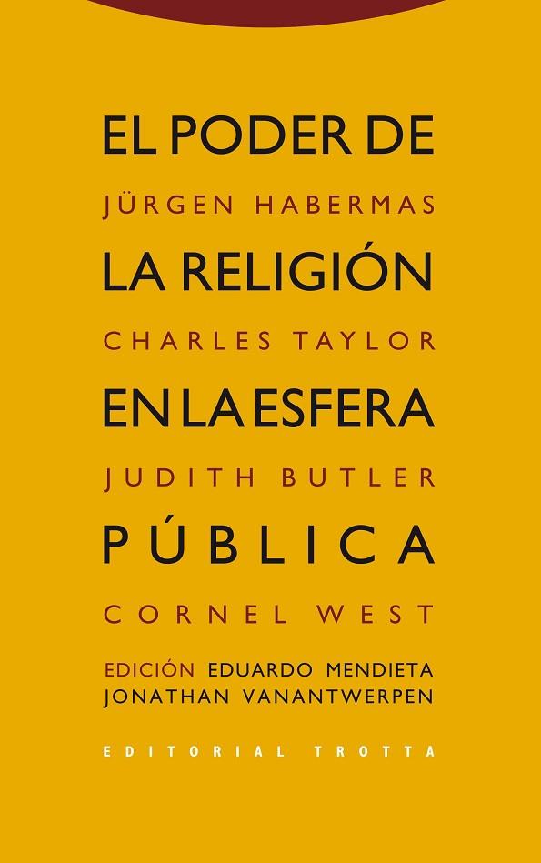 PODER DE LA RELIGION EN LA ESFERA PUBLICA | 9788498792065 | TAYLOR,CHARLES HABERMAS,JURGEN BUTLER,JUDITH