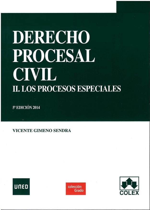 DERECHO PROCESAL CIVIL 2. LOS PROCESOS ESPECIALES | 9788483424643 | GIMENO SENDRA,VICENTE
