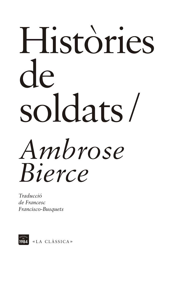HISTORIES DE SOLDATS | 9788415835691 | BIERCE,AMBROSE