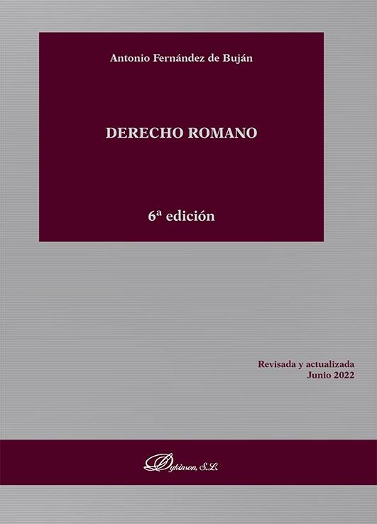 DERECHO ROMANO | 9788411223225 | FERNÁNDEZ DE BUJÁN, ANTONIO