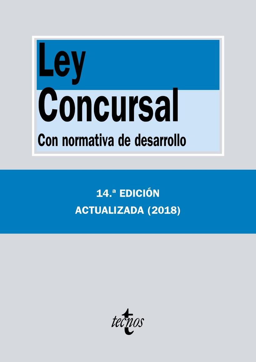 LEY CONCURSAL CON NORMATIVA DE DESARROLLO | 9788430975006 | EDITORIAL TECNOS