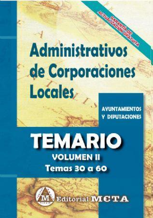 TEMARIO 2 ADMINISTRACIONES DE CORPORACIONES LOCALES ABRIL 2019 | 9788482194431