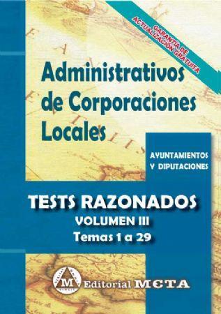 TESTS RAZONADOS 1 ADMINISTRACIONES DE CORPORACIONES LOCALES ABRIL 2019 | 9788482194448