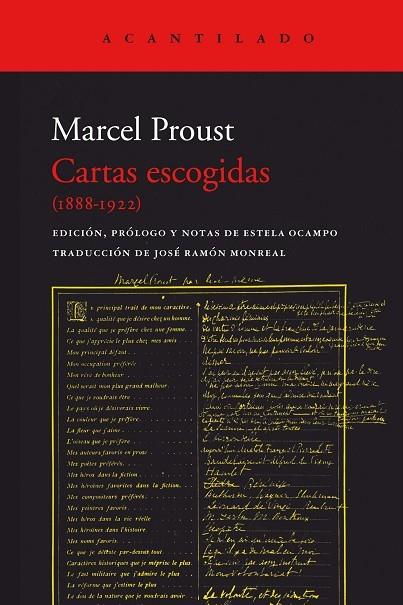 CARTAS ESCOGIDAS (1888-1922) | 9788419036100 | PROUST, MARCEL
