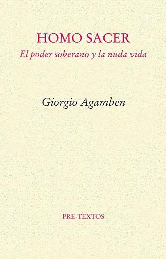 HOMO SACER. EL PODER SOBERANO Y LA NUDA VIDA | 9788481912067 | AGAMBEN,GIORGIO