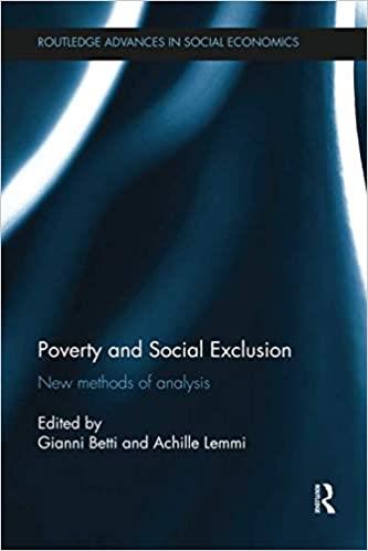 POVERTY AND SOCIAL EXCLUSION: NEW METHODS OF ANALYSIS (ROUTLEDGE ADVANCES IN SOCIAL ECONOMICS) | 9781138241343