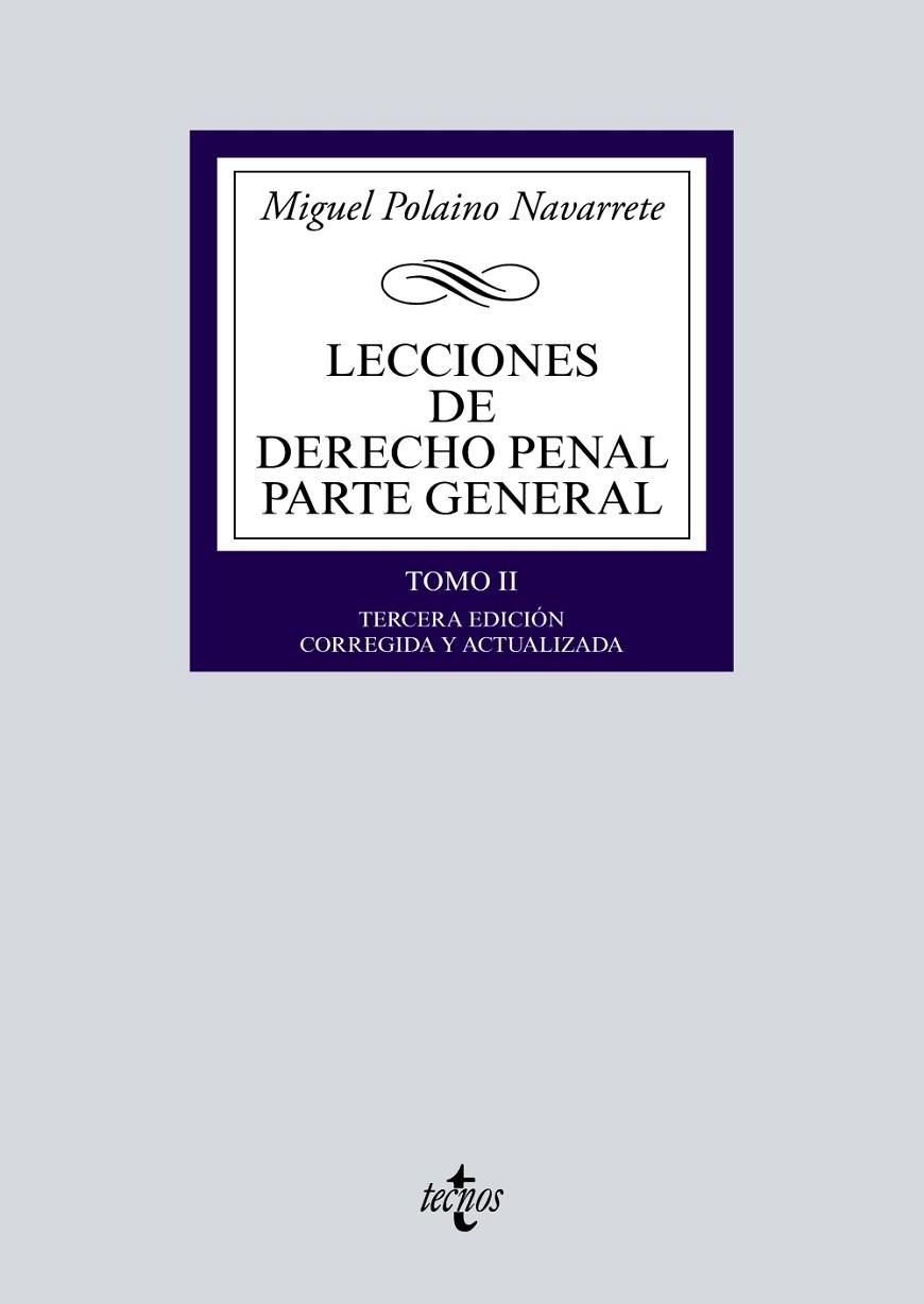 LECCIONES DE DERECHO PENAL PARTE GENERAL TOMO 2  | 9788430972159 | POLAINO NAVARRETE, MIGUEL