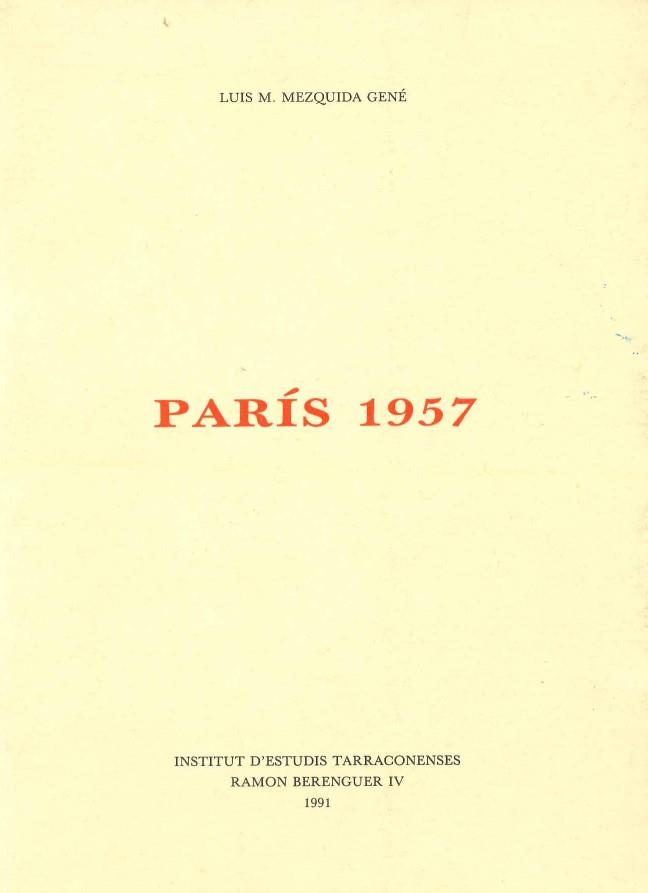 PARIS 1957 | 9788487123337 | MEZQUIDA GENE,LUIS M.