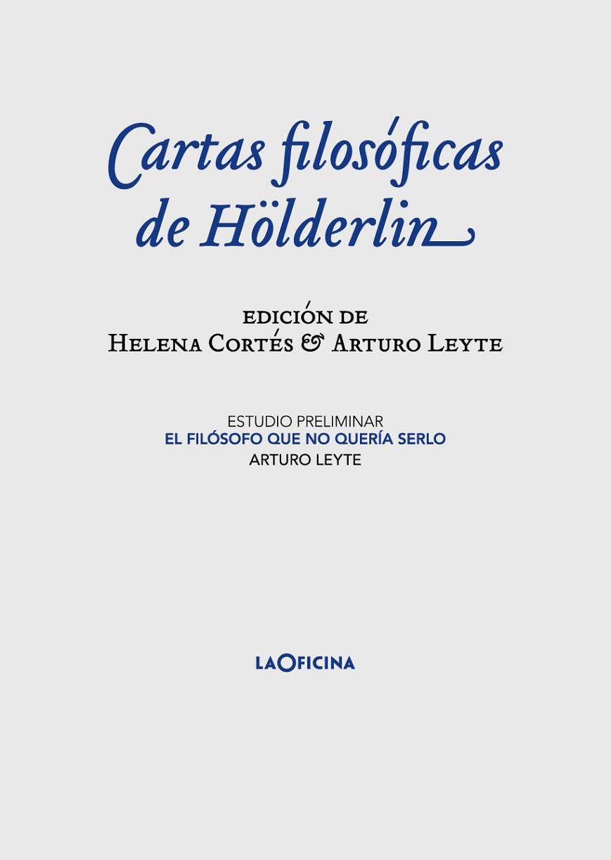 CARTAS FILOSÓFICAS DE HOLDERLIN | 9788412113655 | HÖLDERLIN, FRIEDRICH