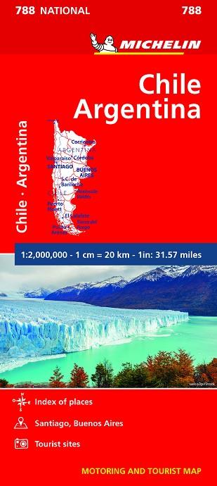 MAPA NATIONAL CHILE - ARGENTINA 1:2.000.000 | 9782067185654 | MICHELIN