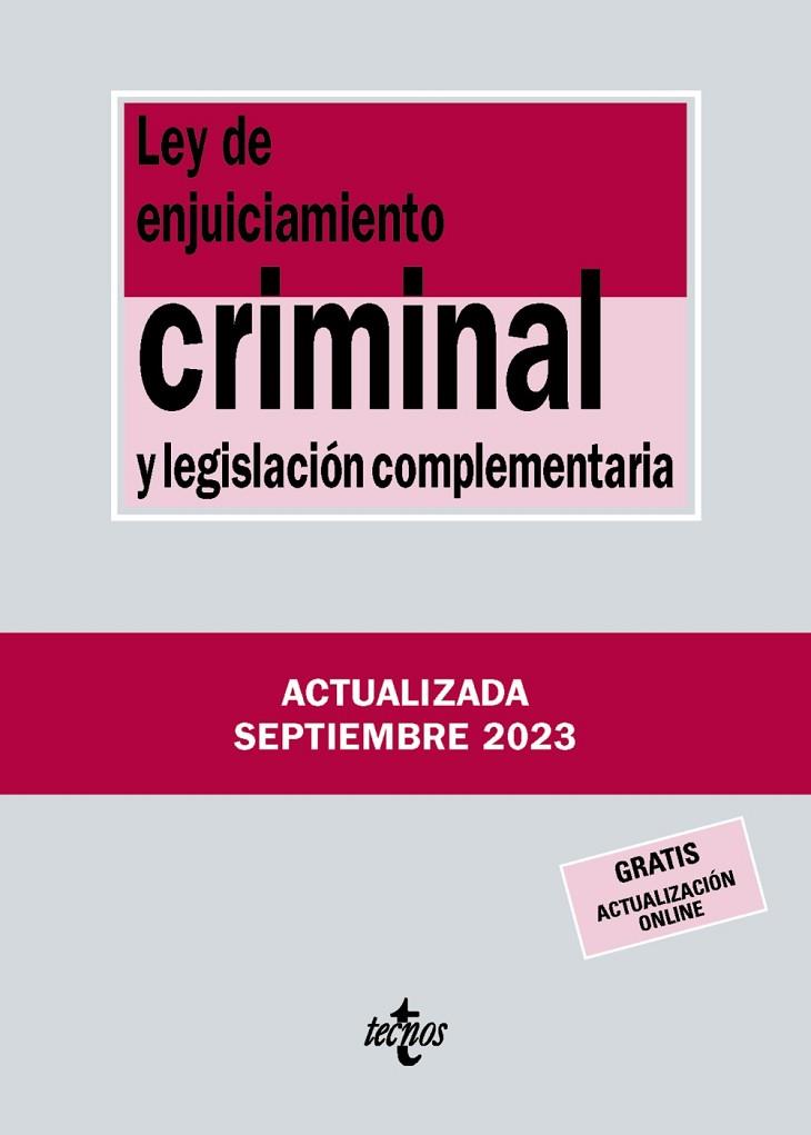 LEY DE ENJUICIAMIENTO CRIMINAL Y LEGISLACIÓN COMPLEMENTARIA | 9788430988433