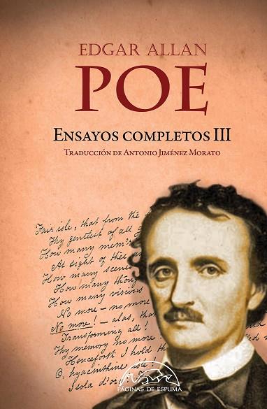 ENSAYOS COMPLETOS 3 | 9788483933299 | POE, EDGAR ALLAN