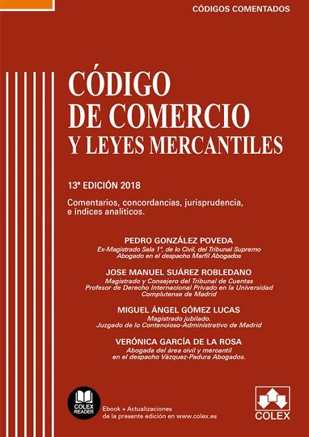 CÓDIGO DE COMERCIO Y LEYES COMPLEMENTARIAS COMENTADO | 9788417135195
