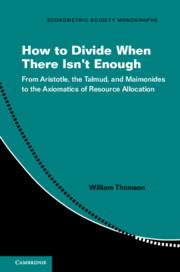 HOW TO DIVIDE WHEN THERE ISN'T ENOUGH | 9781316646441 | WILLIAM THOMSON,