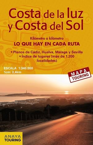COSTA DE LA LUZ Y COSTA DEL SOL 1:340.000 | 9788499358529 | ANAYA TOURING