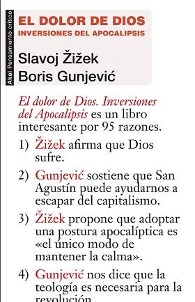 EL DOLOR DE DIOS. INVERSIONES DEL APOCALIPSIS | 9788446038641 | ZIZEK, SLAVOJ/GUNJEVIC, BORIS