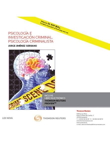 PSICOLOGIA E INVESTIGACION CRIMINAL. PSICOLOGIA CRIMINALISTA | 9788498989854 | JIMENEZ SERRANO,JORGE