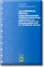 AUDIENCIA PREVIA. CONSIDERACIONES TEORICO-PRACTICAS | 9788447014026 | FAIREN GUILLEN,VICTOR