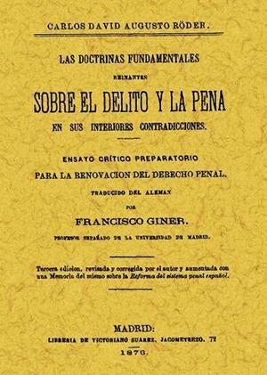 SOBRE EL DELITO Y LA PENA | 9788495636928 | RODER,CARLOS DAVID AUGUSTO