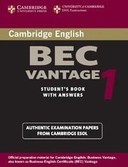 CAMBRIDGE BEC 1 VANTAGE SELF-STUDY EDITION | 9780521753043 | UNIVERSITY OF CAMBRIDGE LOCAL EXAMINATIONS SYNDICATE