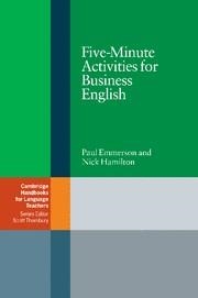 FIVE MINUTE ACTIVITIES FOR BUSINESS ENGLISH TEACHERS | 9780521547413 | EMMERSON,PAUL