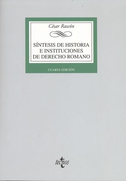 SINTESIS DE HISTORIA E INSTITUCIONES DE DERECHO ROMANO | 9788430953387 | RASCON,CESAR