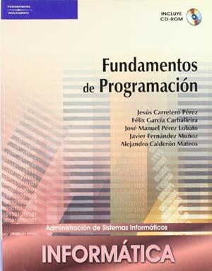 FUNDAMENTOS DE PROGRAMACION | 9788497325509 | CARRETERO PEREZ,JESUS GARCIA CARBALLEIRA,FELIX CALDERON MATEOS,ALEJANDRO PEREZ LOBATO,JOSE MANUEL FE
