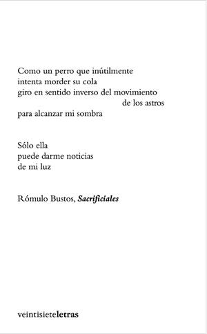 SACRIFICIALES | 9788493596903 | BUSTOS,ROMULO