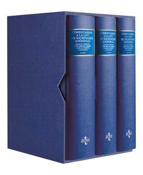COMENTARIOS A LA LEY DE SOCIEDADES ANONIMAS (3 VOLS) | 9788430950010 | ARROYO,IGNACIO EMBID,JOSE MIGUEL GORRIZ,CARLOS