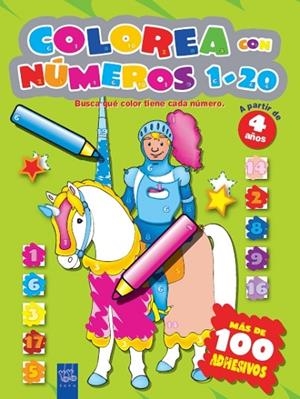 COLOREA CON NUMEROS 1-10. +100 PEGATINAS,4 AÑOS | 9788408069980 | YOYO