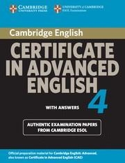 CERTIFICATE IN ADVANCED ENGLISH 4 WITH ANSWERS OFFICIAL EXAMNATION PAPERS | 9780521156905 | CAMBRIDGE ESOL