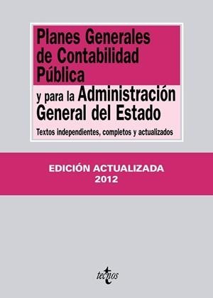 PLANES GENERALES DE CONTABILIDAD PUBLICA Y PARA LA ADMINISTRACION GENERAL DEL ESTADO | 9788430954834