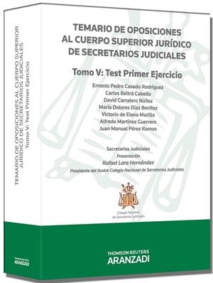 TEMARIO DE OPOSICIONES AL CUERPO SUPERIOR JURIDICO DE SECRETARIOS JUDICIALES VOL.5 | 9788490141755 | VILLARRUBIA MARTOS,FERMIN JAVIER