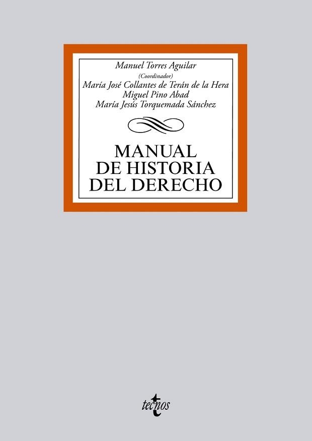 MANUAL DE HISTORIA DEL DERECHO | 9788430966912 | TORRES AGUILAR,MANUEL