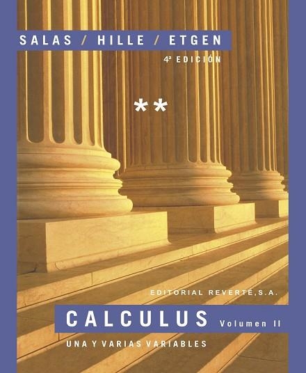 CALCULUS 2 UNA Y VARIAS VARIABLES | 9788429151589 | SALAS / HILLE / ETGEN