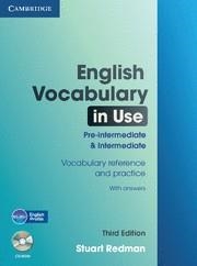 ENGLISH VOCABULARY IN USE PRE-INTERMEDIATE / INTERMEDIATE + CD-ROM | 9780521149891 | REDMAN,STUART