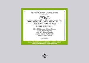 NOCIONES FUNDAMENTALES DE DERECHO PENAL. PARTE ESPECIAL 2 | 9788430967780 | GOMEZ RIVERO,Mª DEL CARME